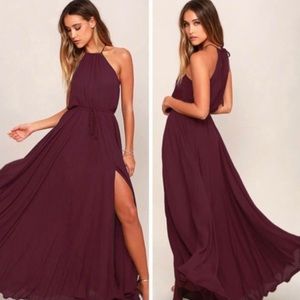 Lulu's Plum Maxi Dress